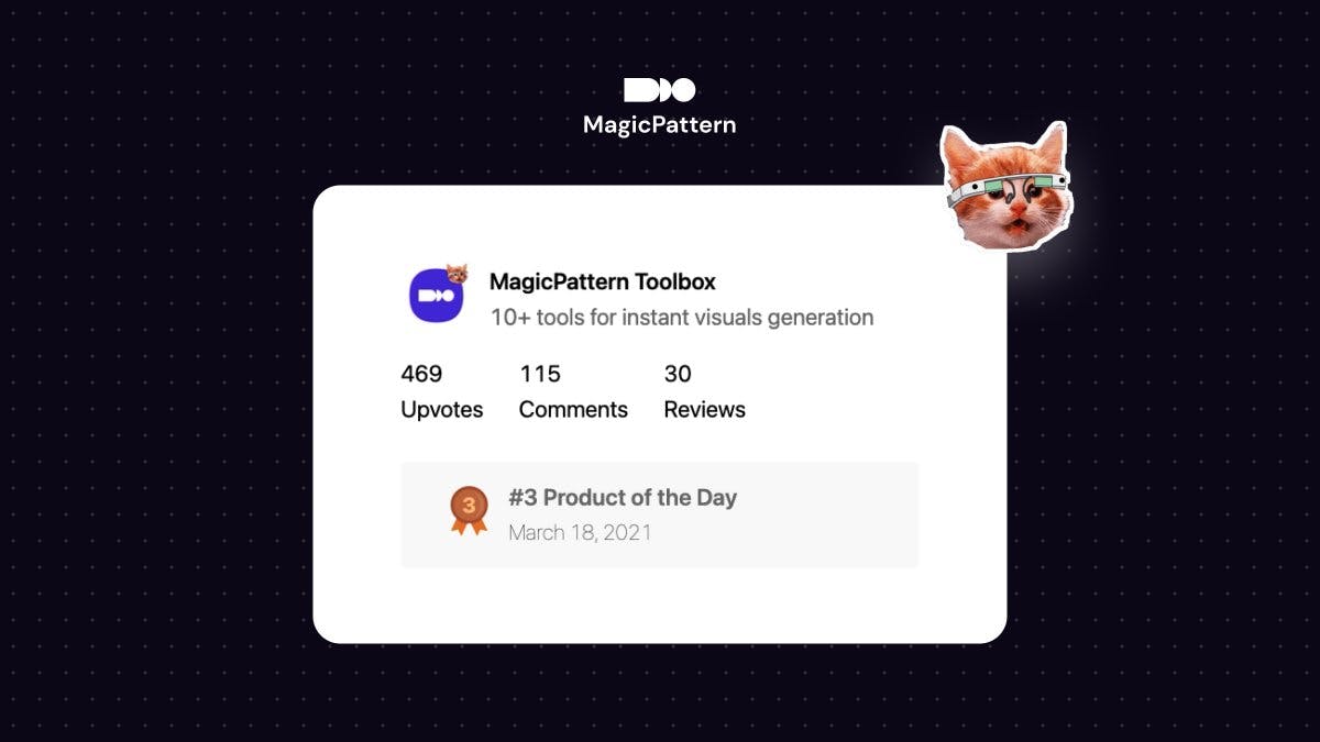 Product Hunt launch post-mortem:

🚀 Position: 3
🗳 Upvotes: 469
👫 Unique Visitors: 3.1K
👦 Signups: 388
💰 MRR: +$15 

It was a good launch for branding &amp; SEO but vanity metrics don't pay the bills...

Check the whole story on my weekly newsletter: 

👉 https://www.getrevue.co/profile/jimraptis/issues/the-product-hunt-launch-week-455168 